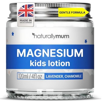 NaturallyMum Magnesium Lotion Kids Babies Sleep Cream Lavender Chamomile