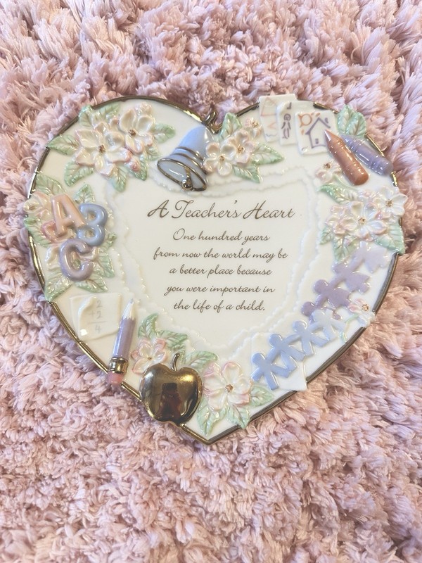 Bradford Exchange A Teacher's Heart Lessons from the Heart Collector's Plate