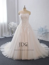 Glitter Tulle Lace Wedding Dress Wedding Dress Custom Made 32-60 Plus Size Pink