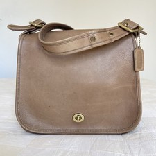 Vintage COACH NYC Stewardess Bag 9525 Putty Rare Colour Pre 1994 Leather Hangtag