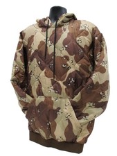 NUOVO DESERT CHOCOLATE CHIP WOOBIE FELPA CON CAPPUCCIO GIACCA PULLOVER MIMETICO 6 COLORI TOP