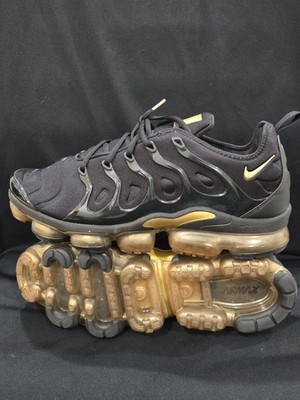 Nike Air VaporMax Plus Black gold Men's Sneakers size 14 Running Gym Shoes
