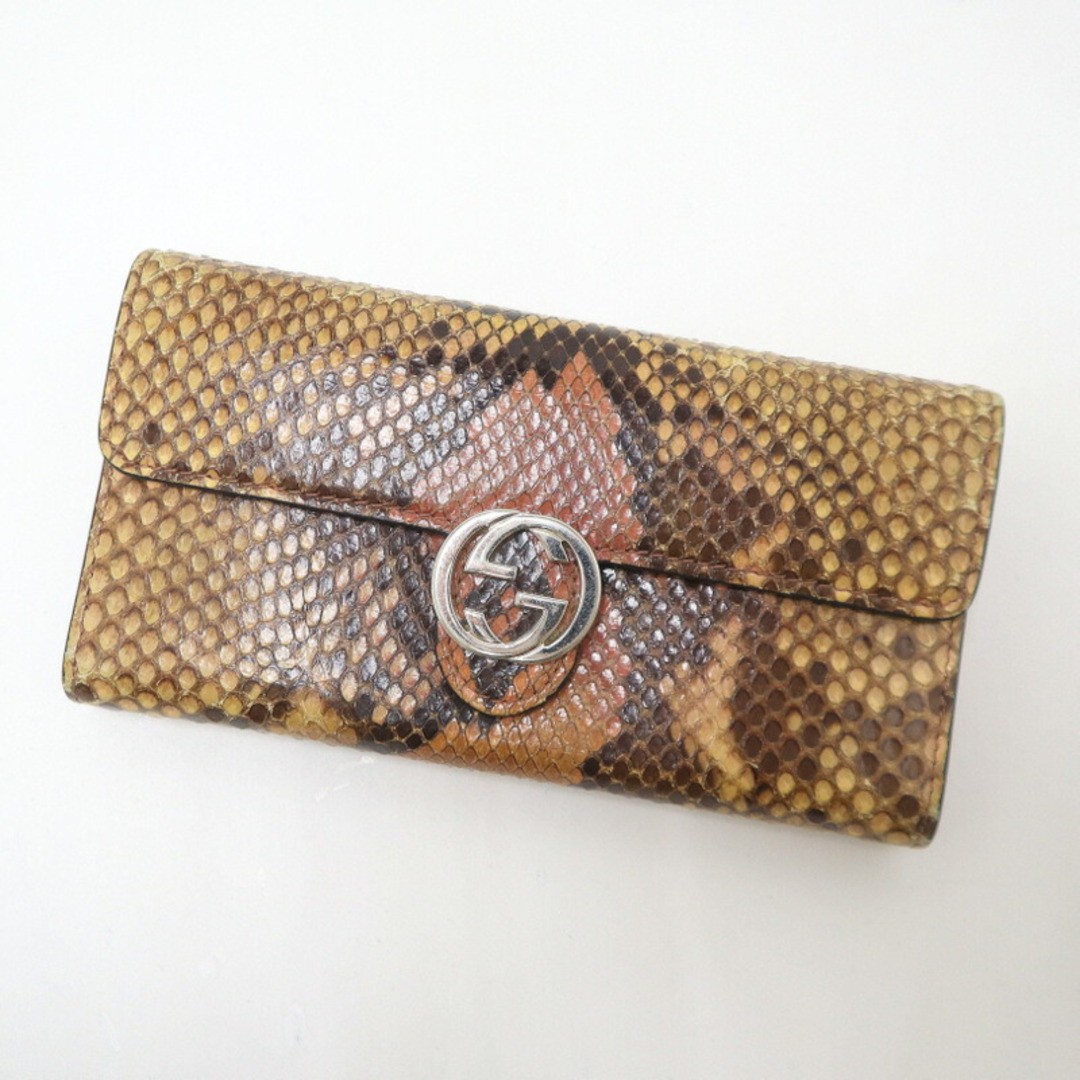 Gucci Interlocking G Bifold Python Leather Wallet… - image 1
