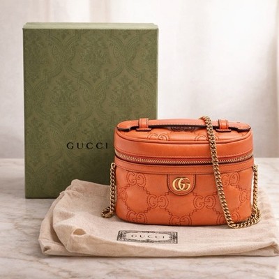 Gucci GG Marmont Mini Vanity Case Crossbody - Leather - Box & Dust Bag