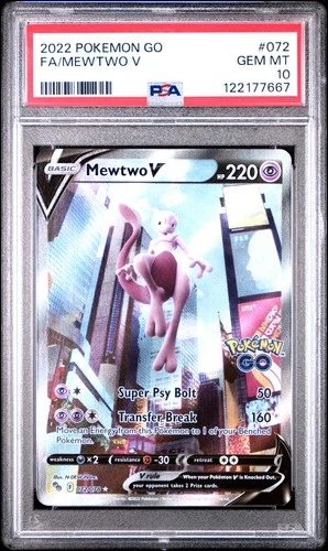 Mewtwo V #072 2022 Pokemon Go PSA 10 250001