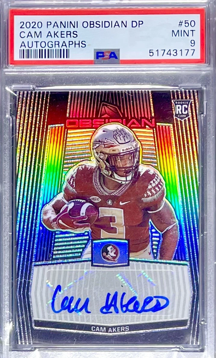 Cam Akers Panini Obsidian Draft Picks Autographs #50 Autographs