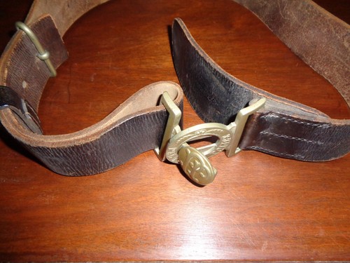 Rare original belt & buckle of Palestine police British officer 1935 Maker sign - Picture 5 of 19