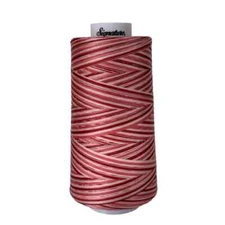 Signature Variegated 40 weight cotton thread 3000 yard cone-Strawberry Shortcake