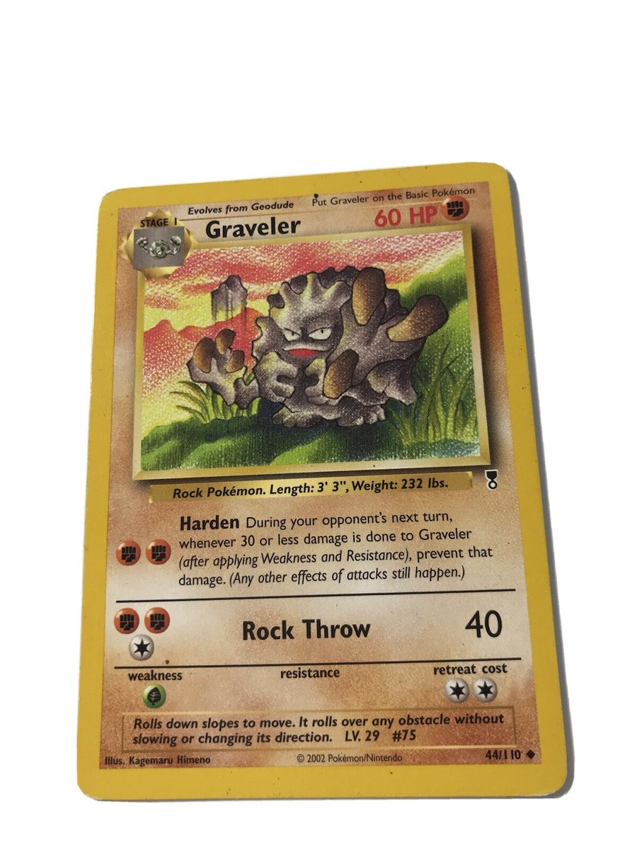 1995 graveler pokemon card value Graveler 44/110 NON-HOLO Legendary Collection Played Card Pokemon NM
