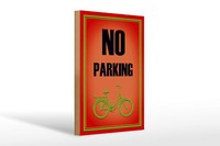 Holzschild Parken 20X30 Cm Fahrrad No Parking Holz Deko Schild Wooden Sign