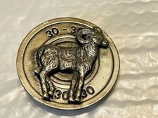 Belt Buckle - Vintage 1980 Long Horn Sheep