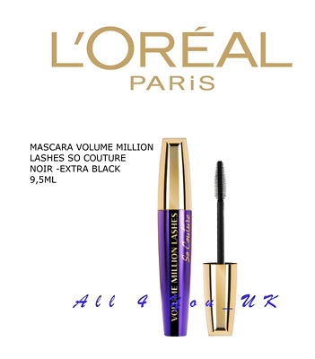 Loreal L'Oreal Mascara VOLUME MILLION LASHES SO COUTURE NOIR -EXTRA BLACK