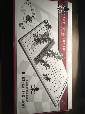 Across The Board Horseracing Game, Wood . New, Open Box - Made In America