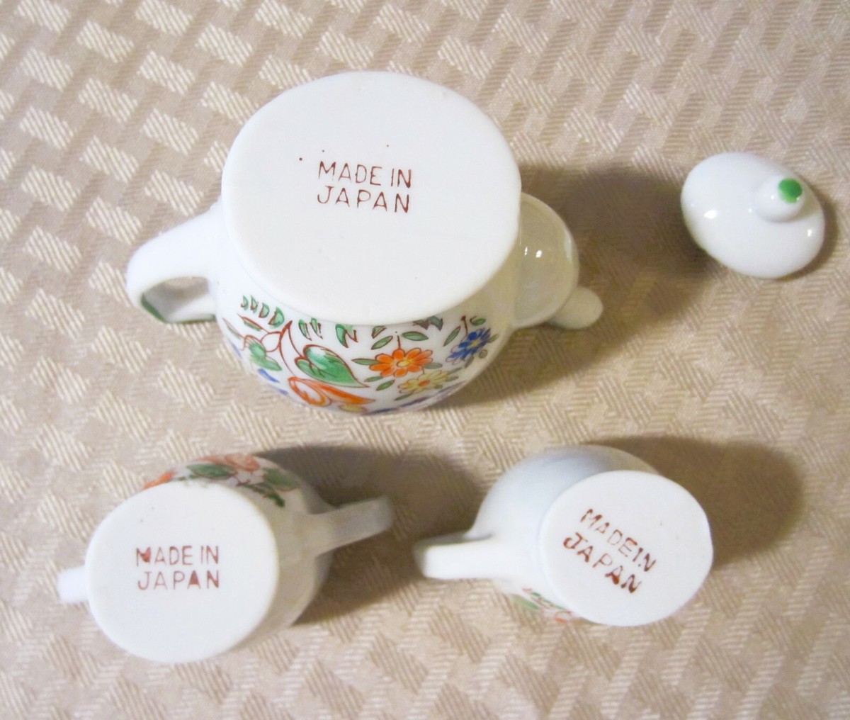 Vintage, Miniature Porcelain Tea Set Made in Japan