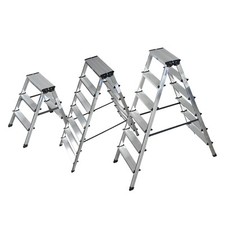 Krause Doppelleiter Stehleiter Dopplo Trittleiter 2x3 - 2x8 Stufen Stufenleiter