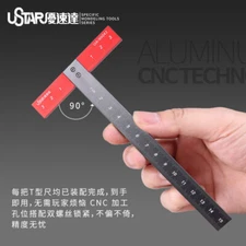 U-STAR Precise Alloy Right Angled T-Square Ruler Model Hobby Measuring Hand Tool