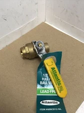 1/2" CxC-ATLANTIC-LEAD FREE-1/2" Full Port Copper Ball Valve-1/2" Sweat-1/2"Swet