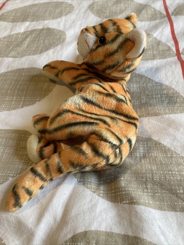 2x Rare Vintage TY Marshmallow Bunny & India Tiger 6” 15cm Plush Soft Toys E1 - Picture 10 of 12