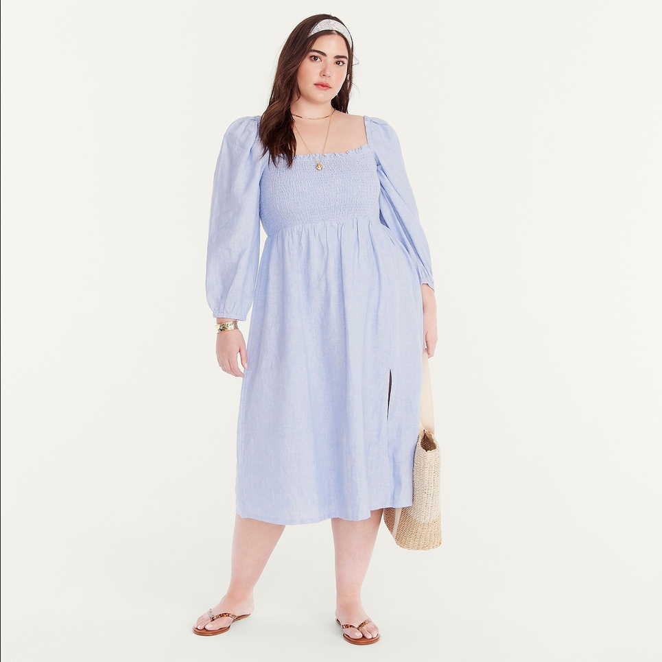 NEW J. CREW FRENCH BLUE LINEN DAYDREAM SMOCKED DRESS SZ LT LARGE TALL | eBay NEW J. CREW FRENCH BLUE LINEN DAYDREAM SMOCKED DRESS SZ LT LARGE TALL | eBay
