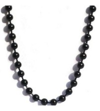 Black Stainless Steel 24 Inch 3.2mm Ball Link Neck Chain Necklace