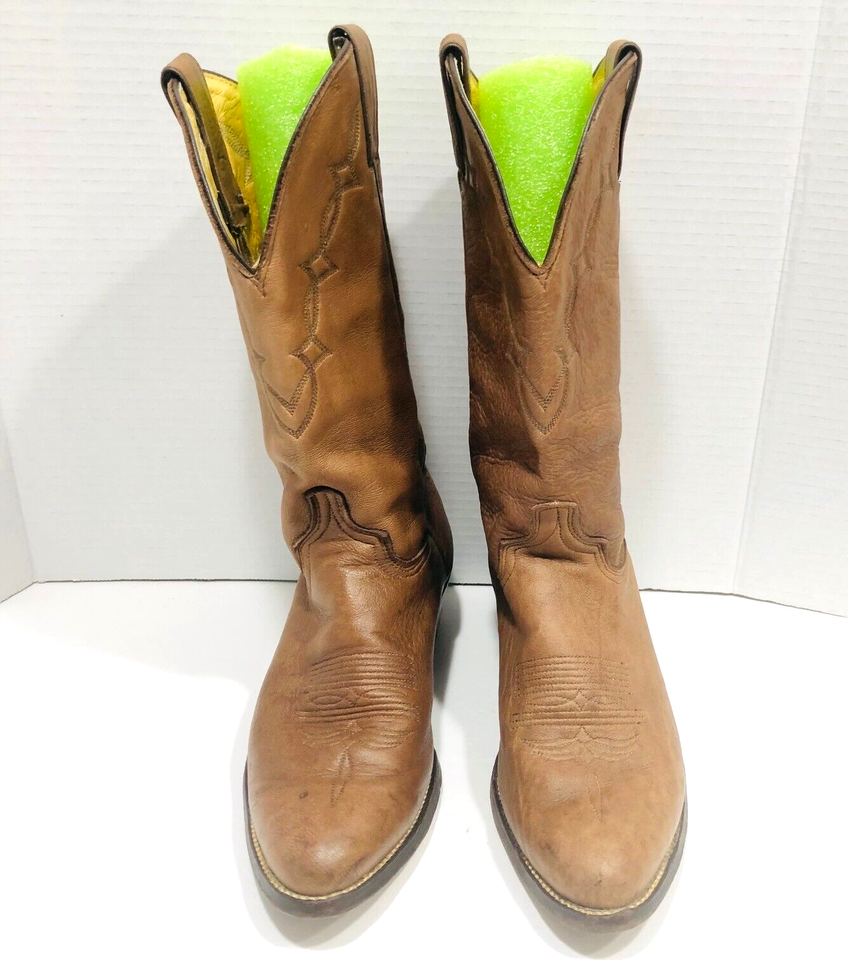 Abilene Elk Leather Boots Men's 9EE Western USA Cowboy 6644 Dad Grandpa