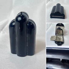 Art Deco Compact Erie Plastics Co. Light Up Mirrored Black Powder Box USA