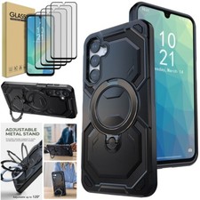For Samsung A14/A15/A16/A17 4G 5G Ring Kickstand Case Cover / Screen Protector