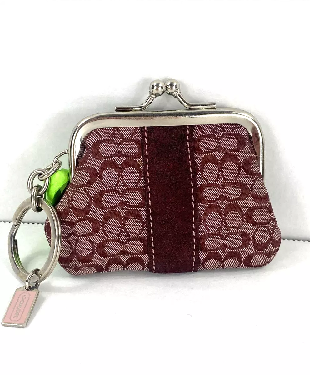 Coach, Bags, Coach Monogram Kisslock Coin Purse