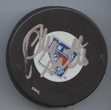 GLEN SATHER SIGNED NEW YORK RANGERS HOCKEY PUCK w/ COA