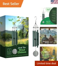 Nature’s Melody Wind Chimes - 6 Tubes Tuned to E Pentatonic - Forest Green 36 in