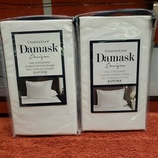 New  Charter Club Damask Standard Shams 100 Supima 550TC set of 2   