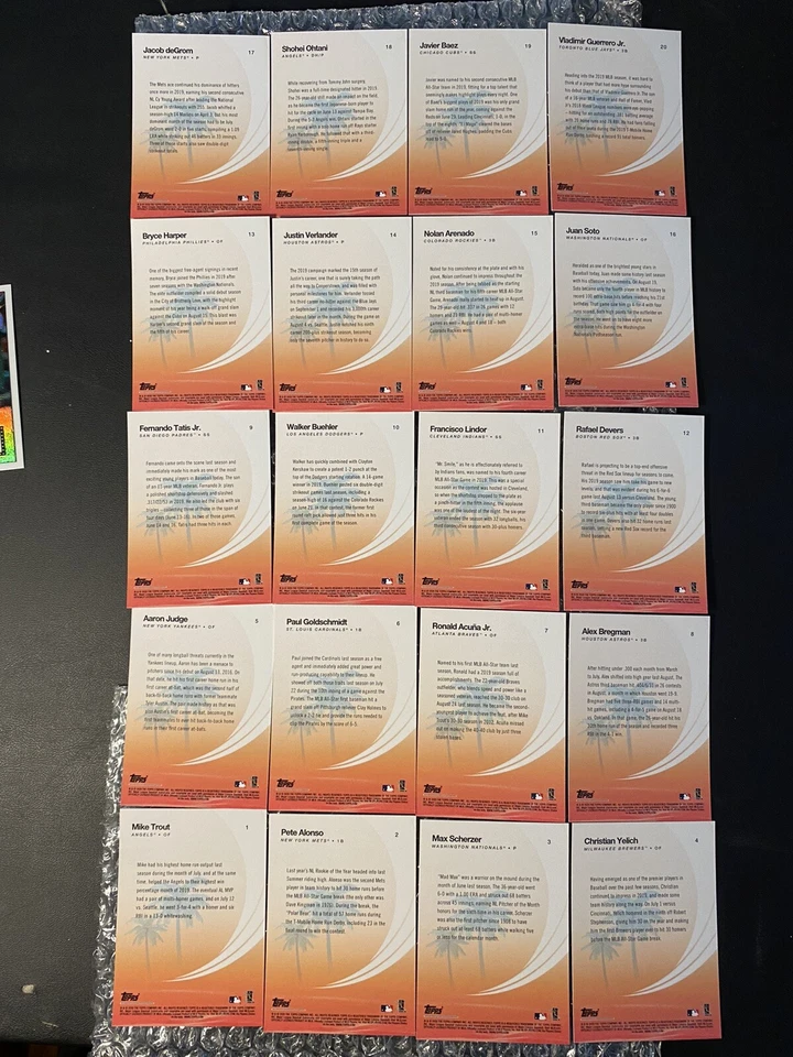 2020 Topps On Demand #11 Summer Blockbuster 21 card set - Image 3 of 4