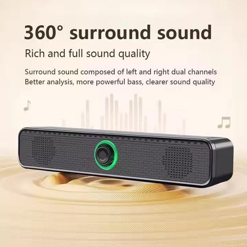 Wired Plug-In Speaker For Desktop Computer, Desktop Laptop, External Device - Afbeelding 5 van 15