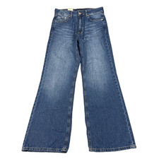 Aeropostale Women's Wide Leg Jeans Size 8 High Rise Baggy Medium Wash Denim NWT