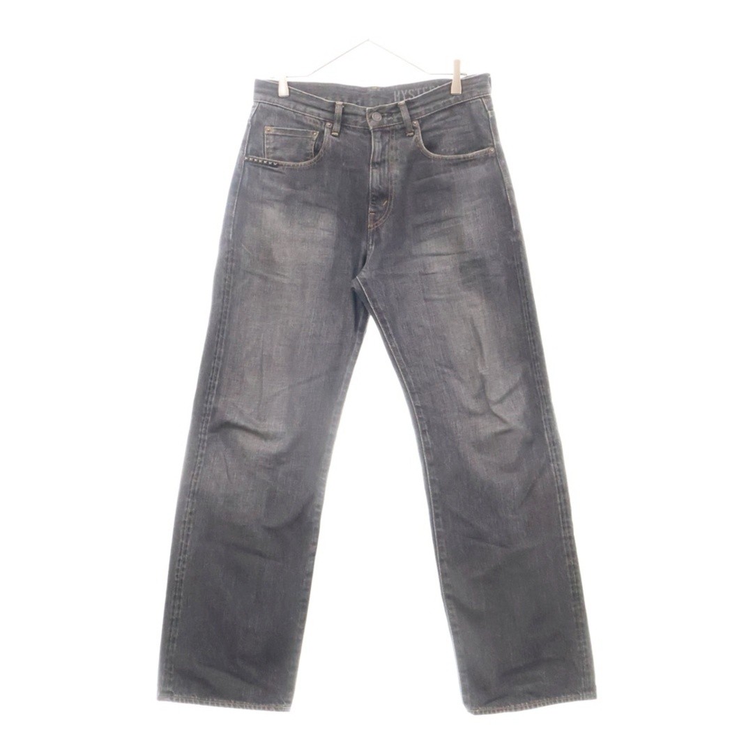 HYSTERIC GLAMOUR Loose Straight Denim Pants Indigo Black