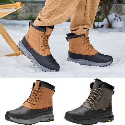 FitVille Men's Wide Winter Boots Insulated Snow Hiking Boots Outdoor