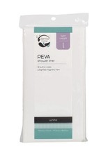Zenna Home 70 In. x 72 In. White Lightweight PEVA Shower Curtain Liner Camper/RV