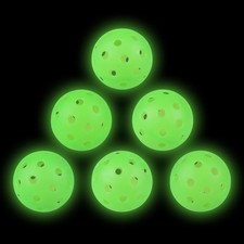 Glow in the Dark Pickleball Balls, 6 Pack, Durable