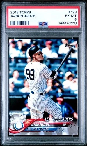 AARON JUDGE - 2018 TOPPS #193 - PSA 6 Yankees 2nd Year