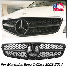 Black Grille Wstar Front Grill For Mercedes Benz W204 C250 C300 C350 2008-2014