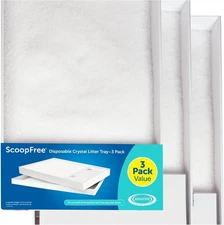 ScoopFree Disposable Crystal Cat Litter Tray - Easy Cleaning Box - Refill Tray