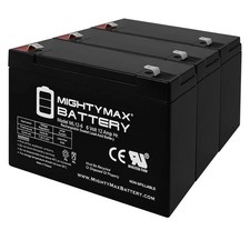 Mighty Max 6V 12AH F2 Battery Replacement for PowerStar AGM6V12 - 3 Pack