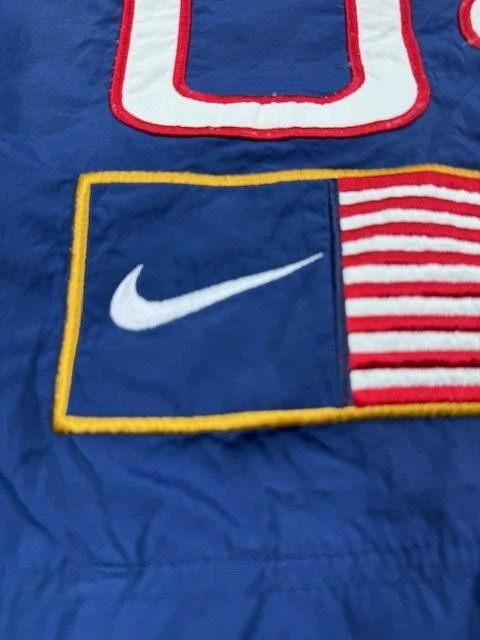 Chaqueta cortavientos Nike azul pequeña vintage de atletismo de EE. UU. para hombre cremallera completa años 90 Foto 4 de 4