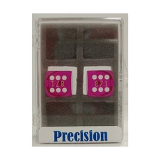 Koplow Backgammon D  16mm Purple Transparent d6 Precision Backgammon Dice  New