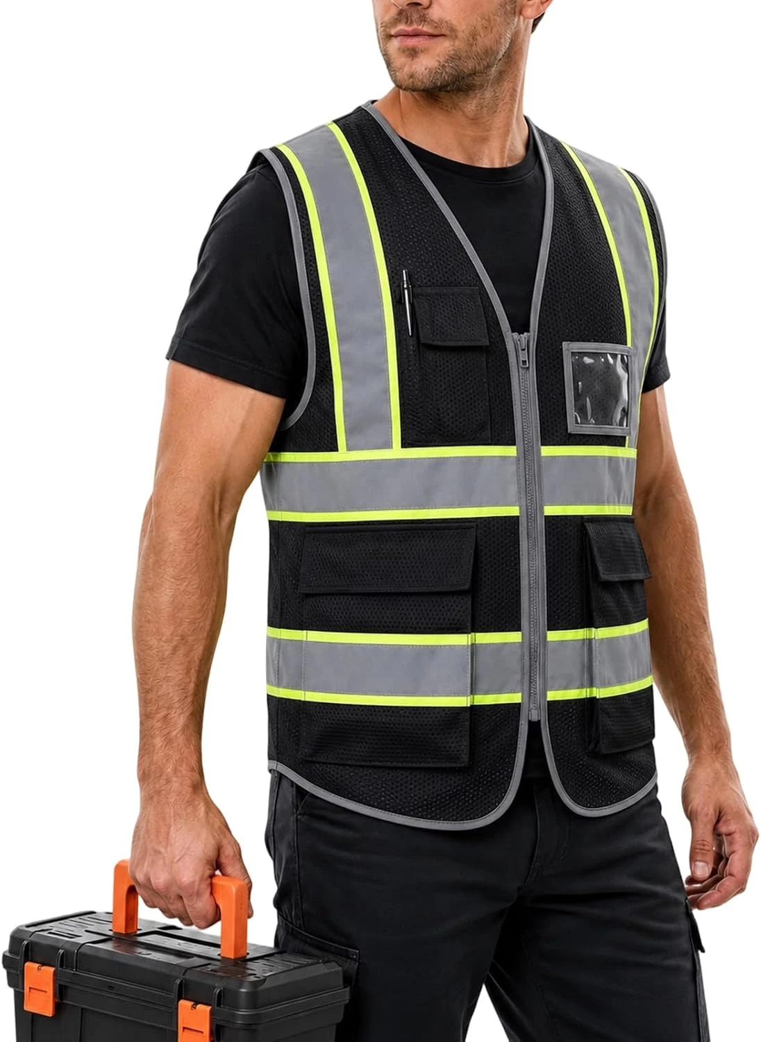 Hi Vis Reflective Safety Vest for Men Women High Visibility Work image 8