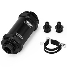 PQYRACING AN6 Inline Fuel Filter E85 Ethanol With 100 Micron Stainless steel ...