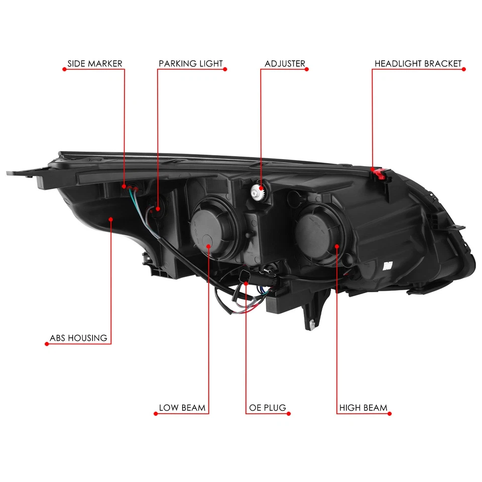 Faro proyector izquierdo para Chevrolet Malibu 2013-2015 cromo/ámbar Foto 4 de 4