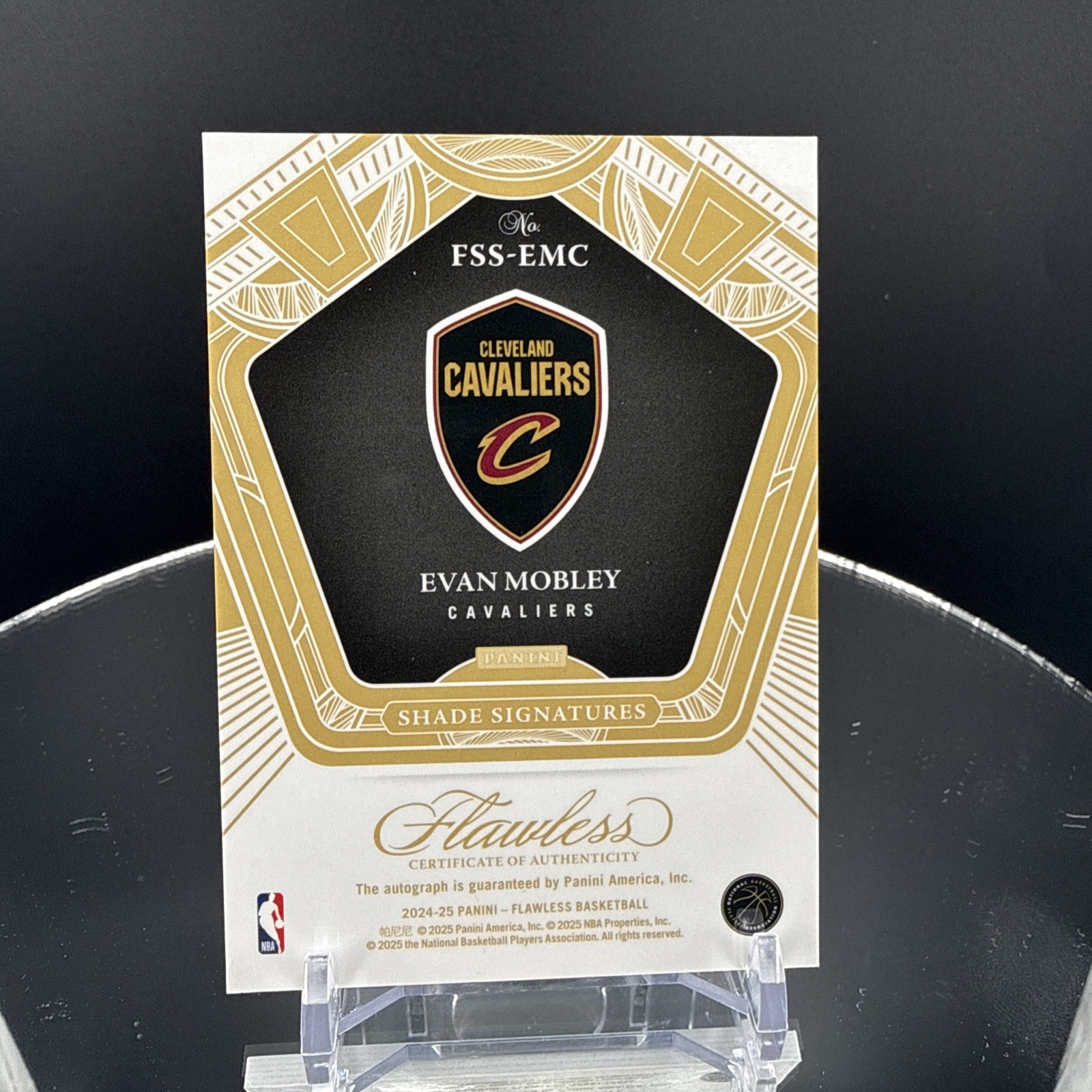 2024 Flawless Evan Mobley Shade Signatures /25 Auto SSP view 4