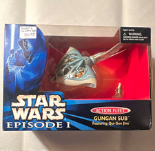 Galoob Star Wars Episode I Action Fleet Gungan Sub w Qui-Gon Jinn 1999