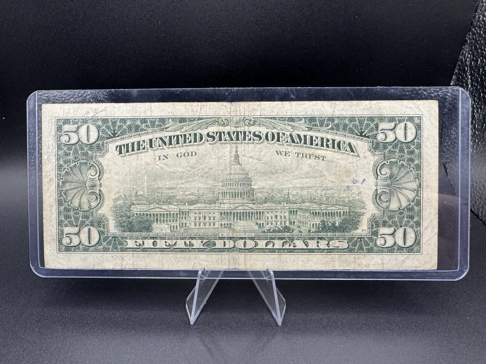 💵 1981A $50 Ulysses Grant • Old Style Federal Reserve 💚 Replacement Note - Image 2 of 2